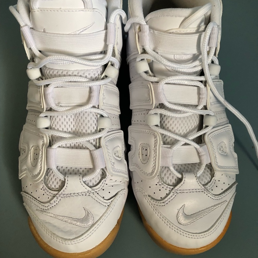 Nike white Uptempo sneakers